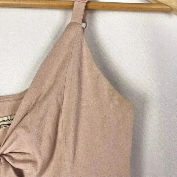 Free People Intimately Light Pink Tie Front Babydoll Tank Top S - Picture 3 of 4